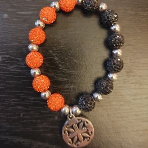 Rustic cuff bling bracelet